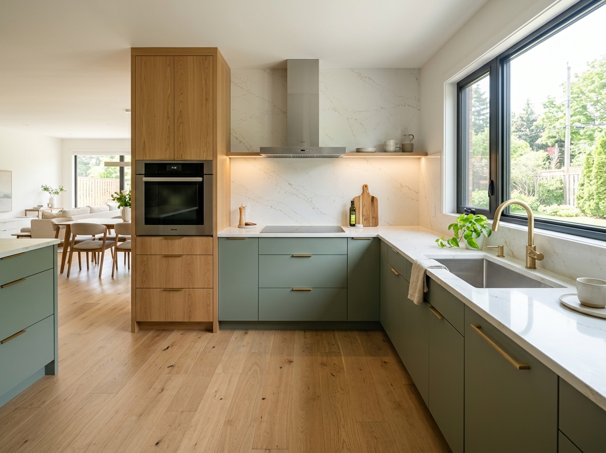 Luxury L-Shaped Modular Kitchen with Island Nagercoil